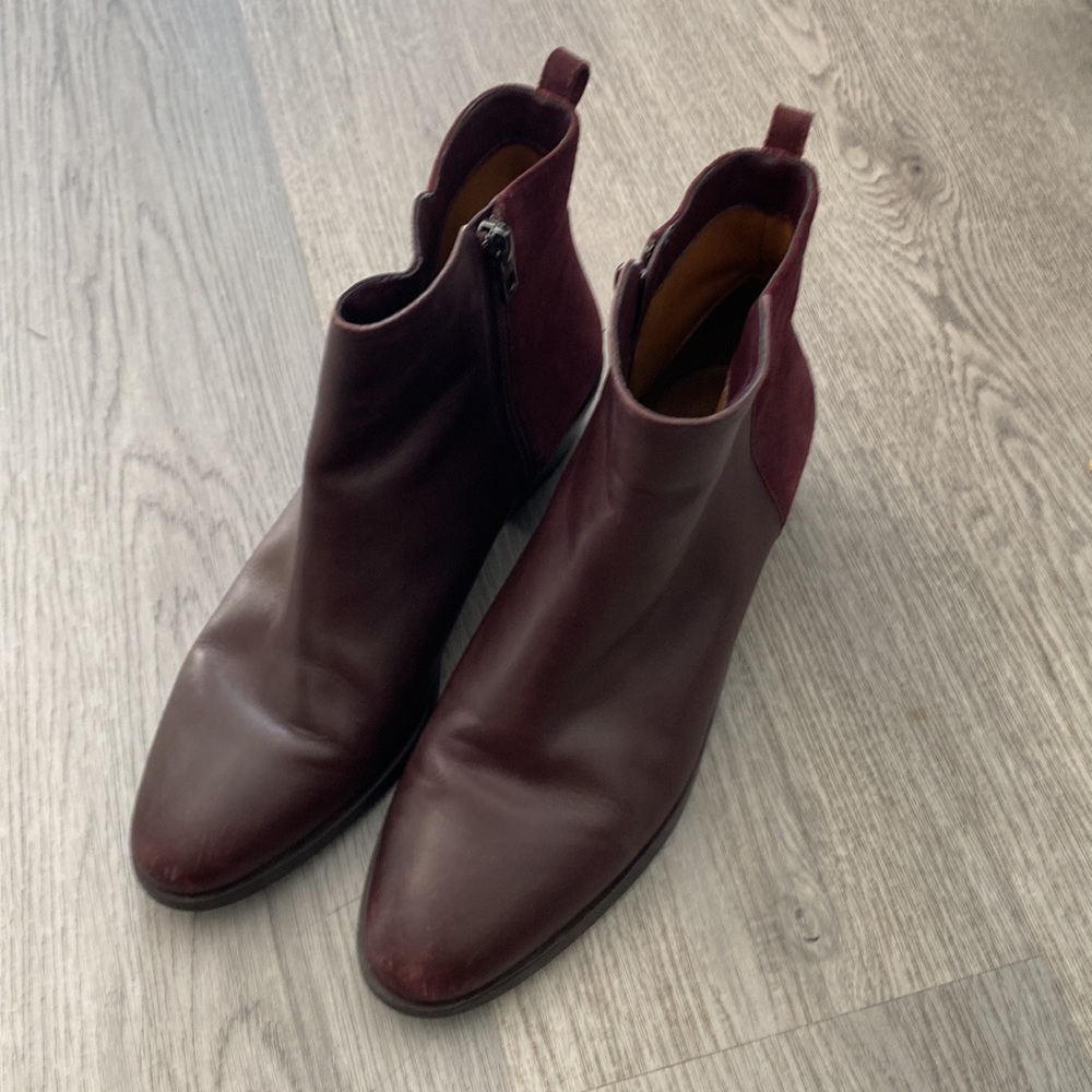 Coach Carmen Leather/Suede Ankle Booties - Picture 3 of 12